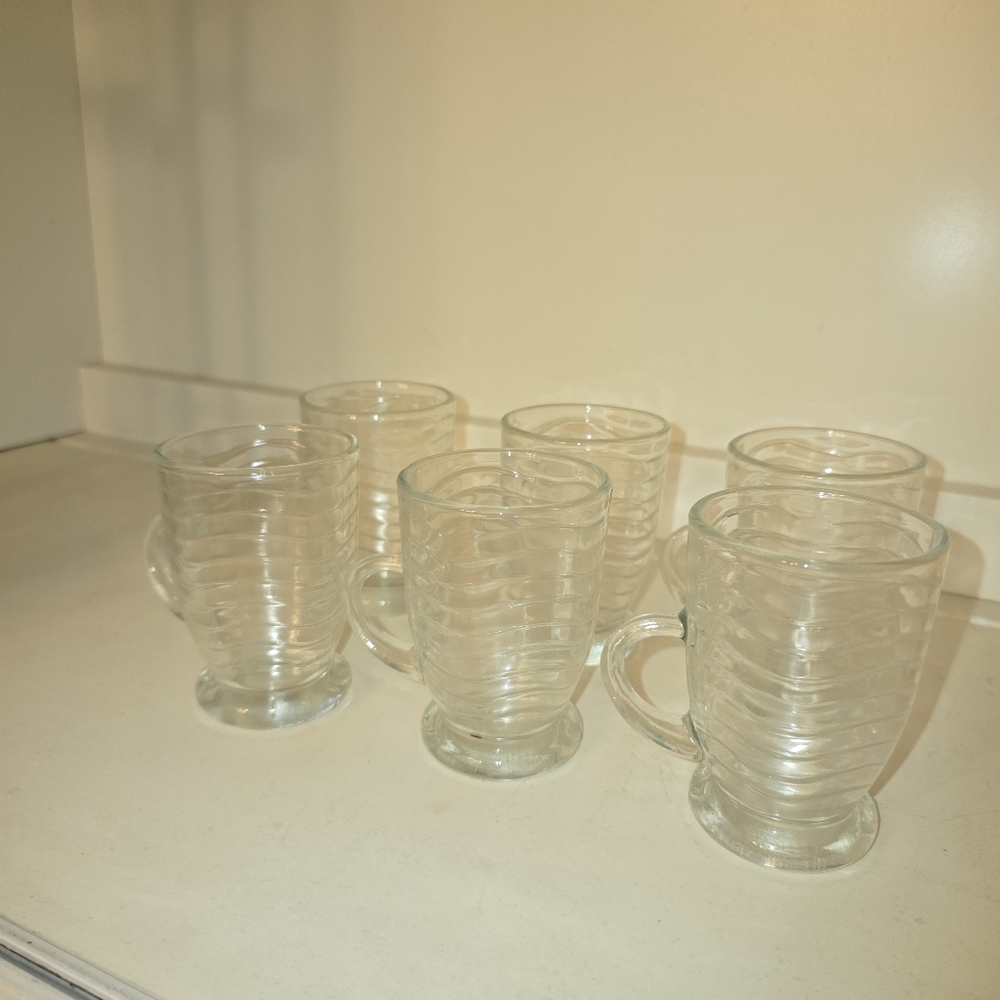 ⭐️40% Off⭐️Clear Wavy Glass 4oz Espresso Mugs